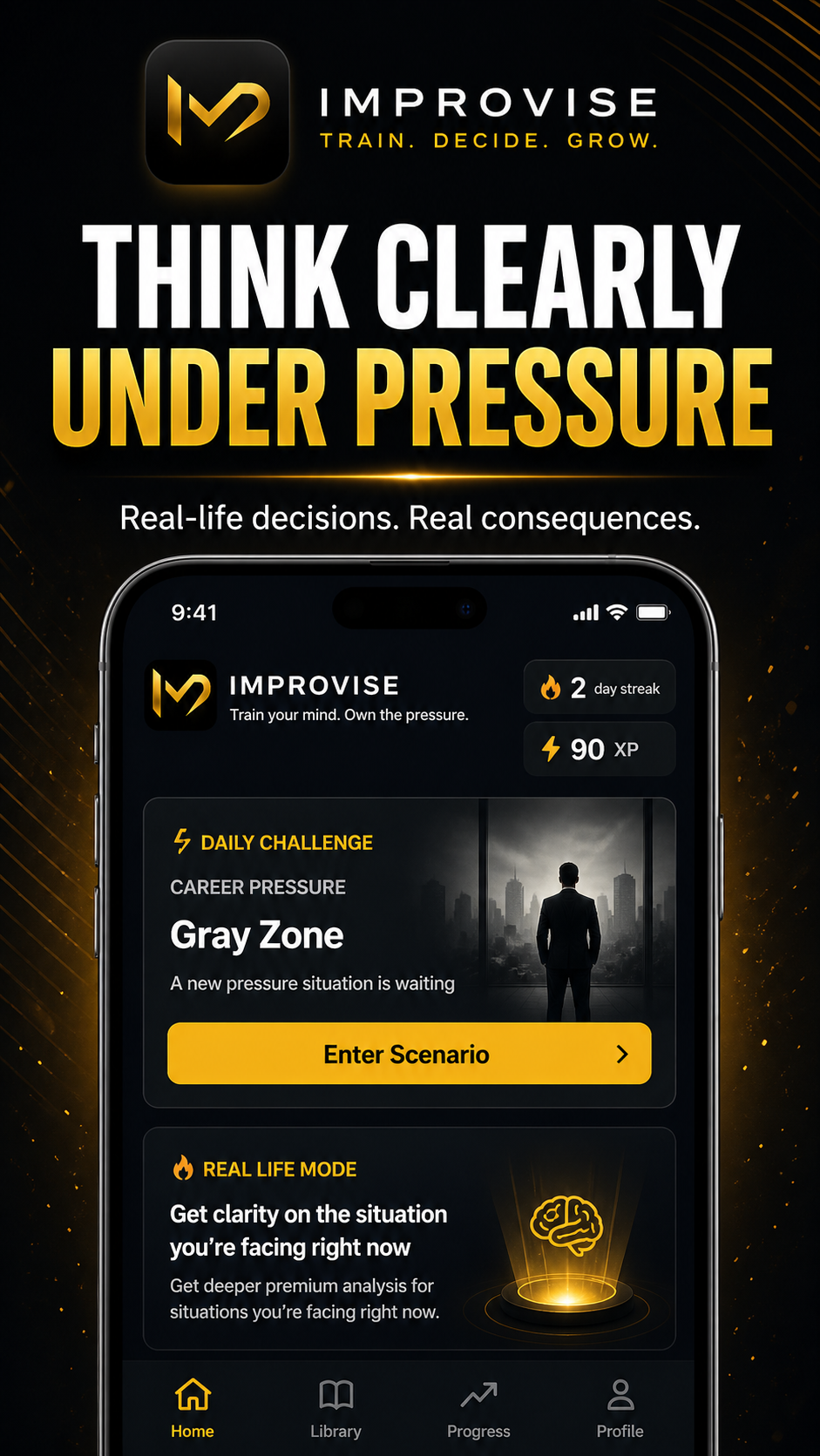 Improvise app home screen screenshot